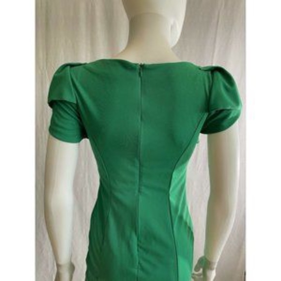 Women's Dress Mini Party Cocktail Green Round Neck - Picture 10 of 11